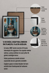 HOMEPACK Ahşap Çerçeveli Tablo Çerçeveli Poster Sanatsal Modern Duvar Dekoru TK-983