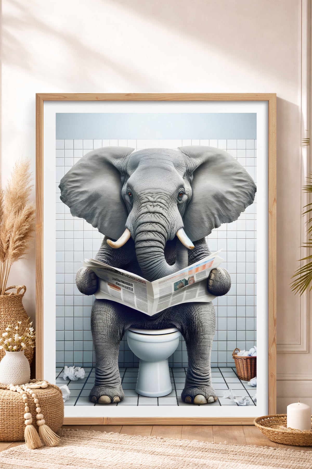 HOMEPACK Ahşap Çerçeveli Tablo Çerçeveli Poster Sanatsal Modern Duvar Dekoru TK-984