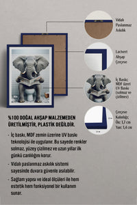 HOMEPACK Ahşap Çerçeveli Tablo Çerçeveli Poster Sanatsal Modern Duvar Dekoru TK-984