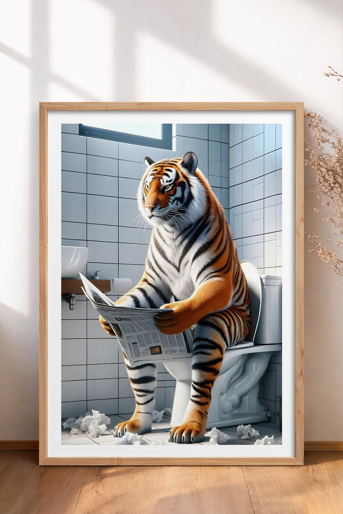 HOMEPACK Ahşap Çerçeveli Tablo Çerçeveli Poster Sanatsal Modern Duvar Dekoru TK-985