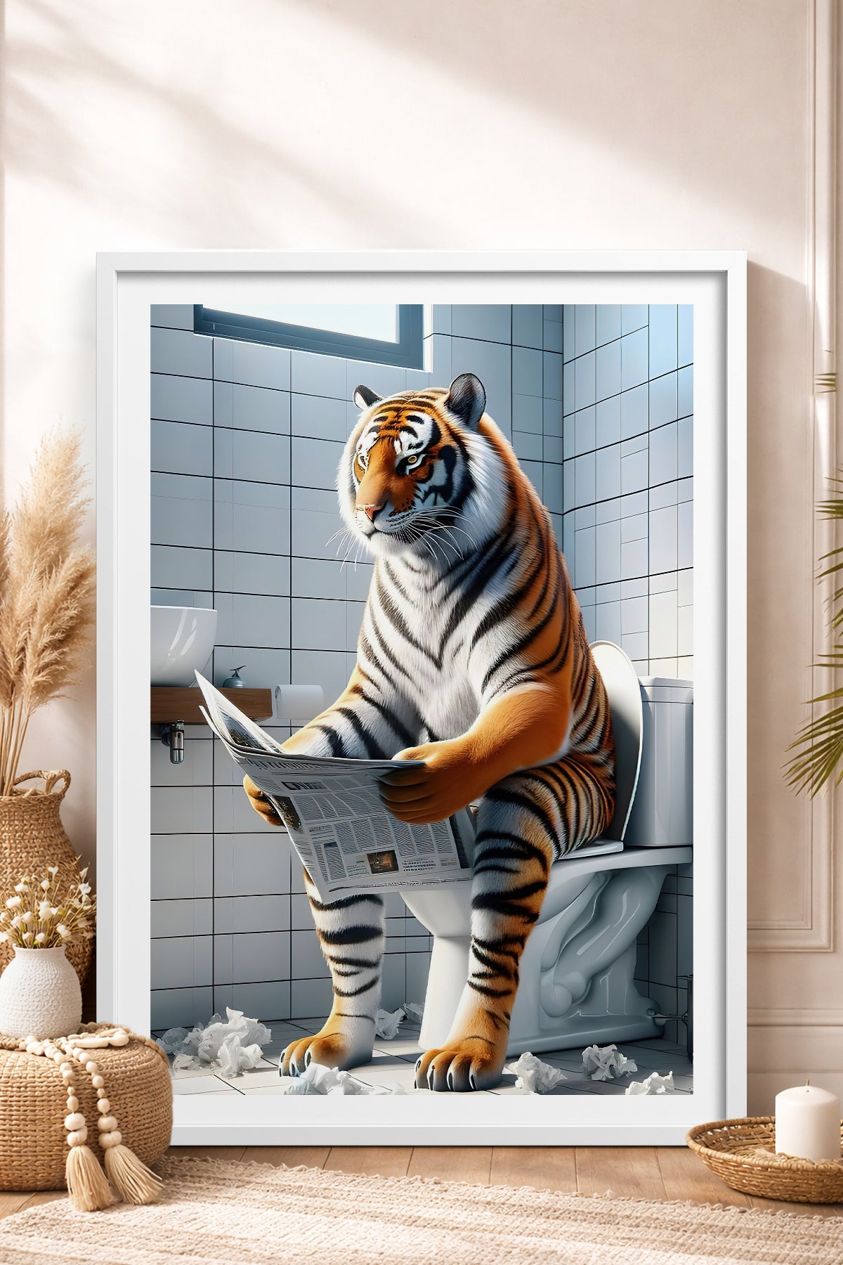 HOMEPACK Ahşap Çerçeveli Tablo Çerçeveli Poster Sanatsal Modern Duvar Dekoru TK-985