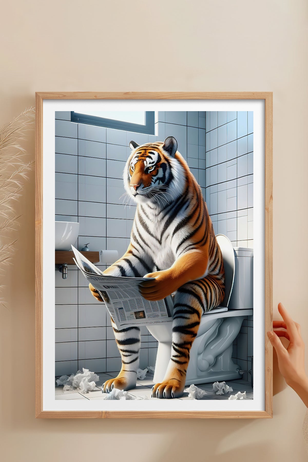 HOMEPACK Ahşap Çerçeveli Tablo Çerçeveli Poster Sanatsal Modern Duvar Dekoru TK-985