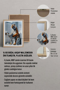 HOMEPACK Ahşap Çerçeveli Tablo Çerçeveli Poster Sanatsal Modern Duvar Dekoru TK-985