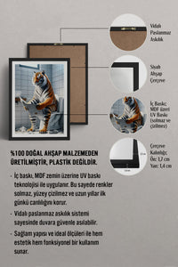 HOMEPACK Ahşap Çerçeveli Tablo Çerçeveli Poster Sanatsal Modern Duvar Dekoru TK-985