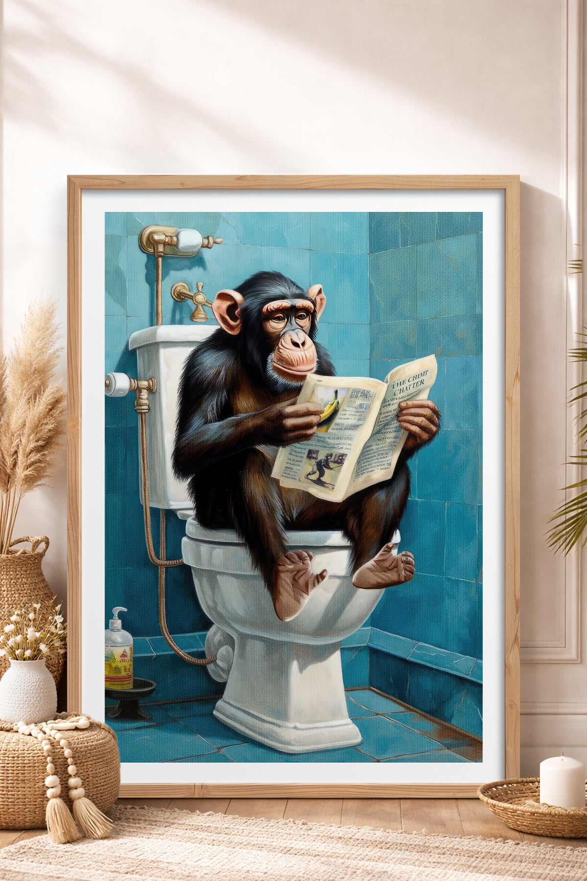 HOMEPACK Ahşap Çerçeveli Tablo Çerçeveli Poster Sanatsal Modern Duvar Dekoru TK-986