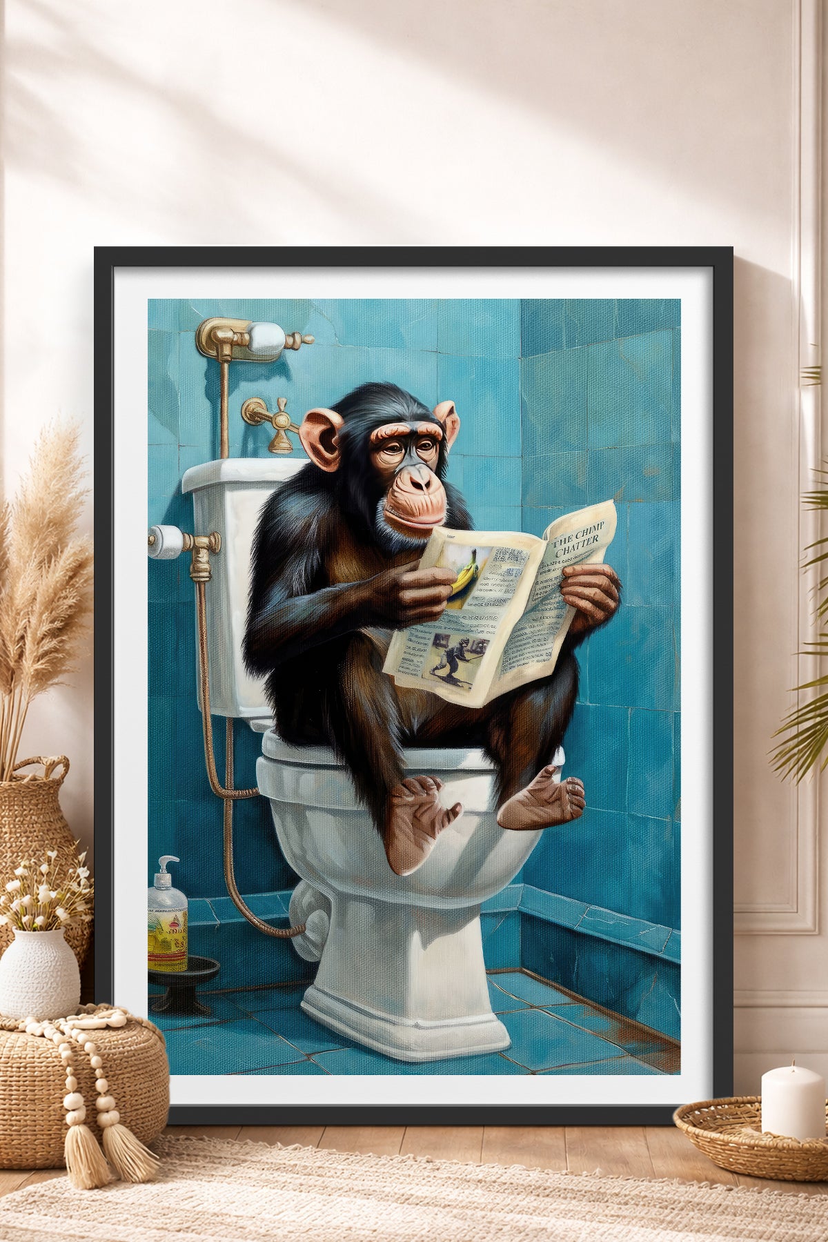 HOMEPACK Ahşap Çerçeveli Tablo Çerçeveli Poster Sanatsal Modern Duvar Dekoru TK-986