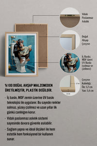 HOMEPACK Ahşap Çerçeveli Tablo Çerçeveli Poster Sanatsal Modern Duvar Dekoru TK-986