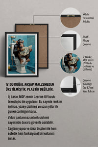 HOMEPACK Ahşap Çerçeveli Tablo Çerçeveli Poster Sanatsal Modern Duvar Dekoru TK-986
