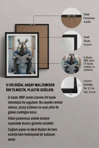 HOMEPACK Ahşap Çerçeveli Tablo Çerçeveli Poster Sanatsal Modern Duvar Dekoru TK-987