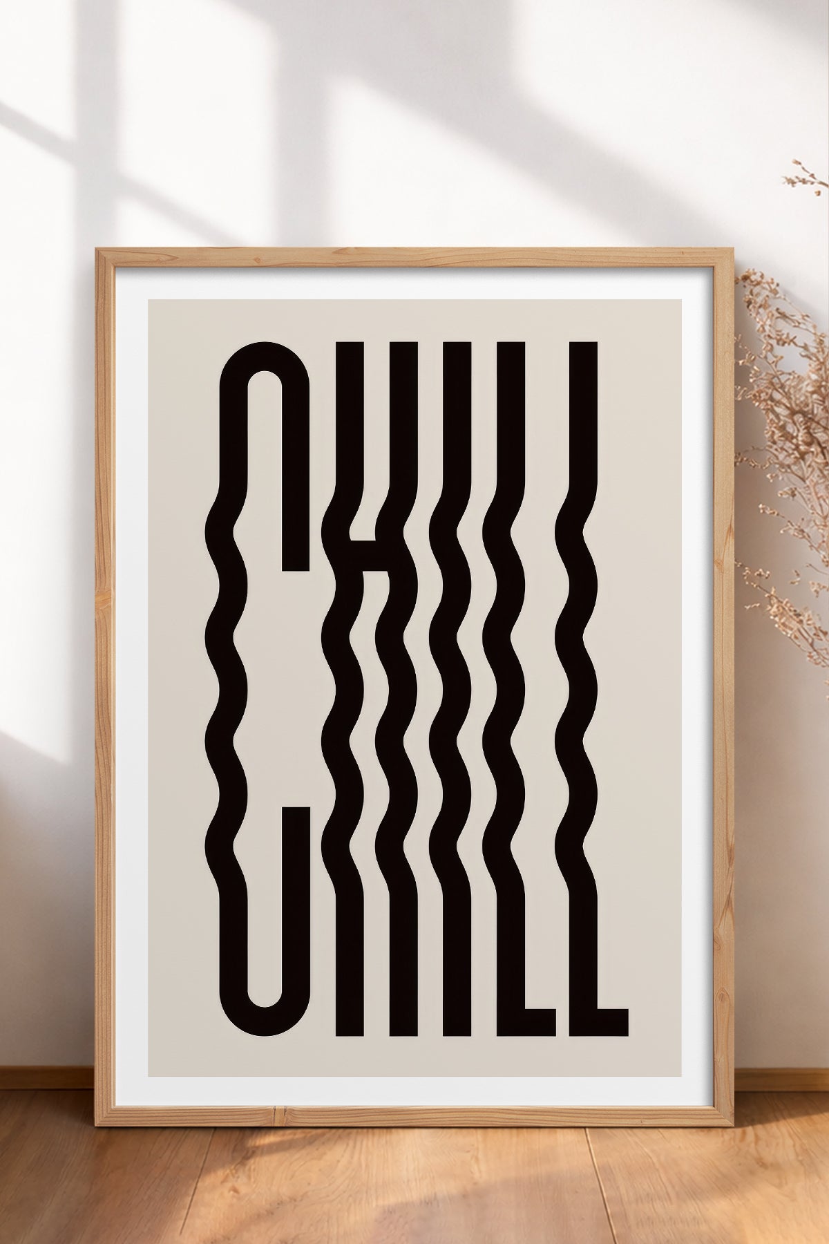HOMEPACK Ahşap Çerçeveli Tablo Çerçeveli Poster Sanatsal Modern Duvar Dekoru TK-988