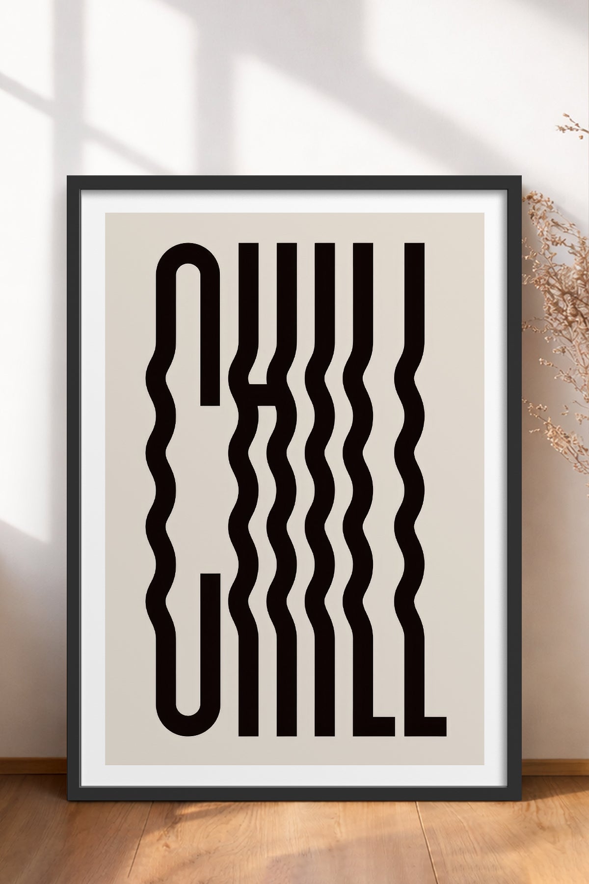 HOMEPACK Ahşap Çerçeveli Tablo Çerçeveli Poster Sanatsal Modern Duvar Dekoru TK-988