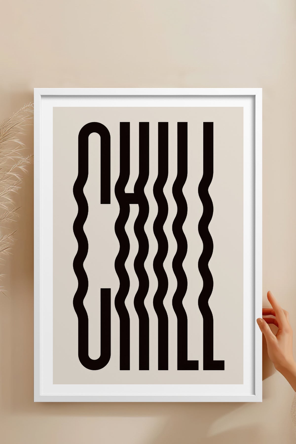 HOMEPACK Ahşap Çerçeveli Tablo Çerçeveli Poster Sanatsal Modern Duvar Dekoru TK-988