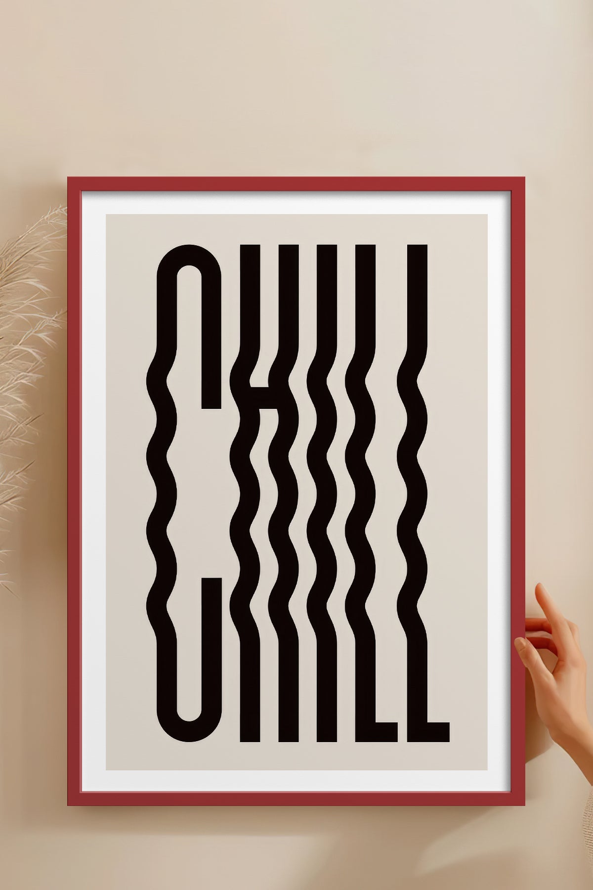 HOMEPACK Ahşap Çerçeveli Tablo Çerçeveli Poster Sanatsal Modern Duvar Dekoru TK-988