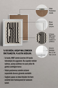 HOMEPACK Ahşap Çerçeveli Tablo Çerçeveli Poster Sanatsal Modern Duvar Dekoru TK-988