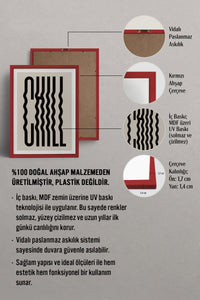 HOMEPACK Ahşap Çerçeveli Tablo Çerçeveli Poster Sanatsal Modern Duvar Dekoru TK-988