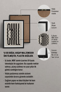 HOMEPACK Ahşap Çerçeveli Tablo Çerçeveli Poster Sanatsal Modern Duvar Dekoru TK-988