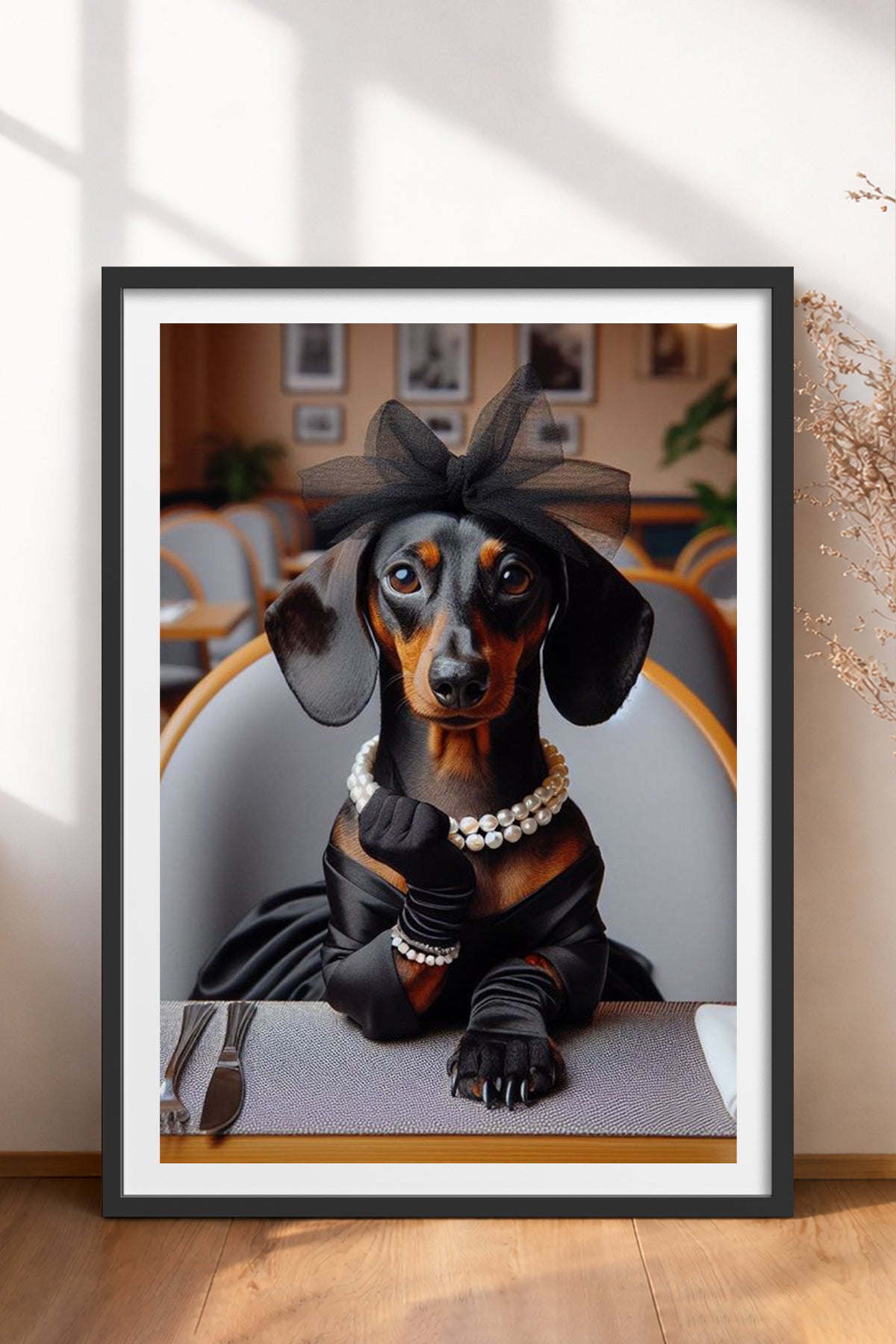 HOMEPACK Ahşap Çerçeveli Tablo Çerçeveli Poster Sanatsal Modern Duvar Dekoru TK-989