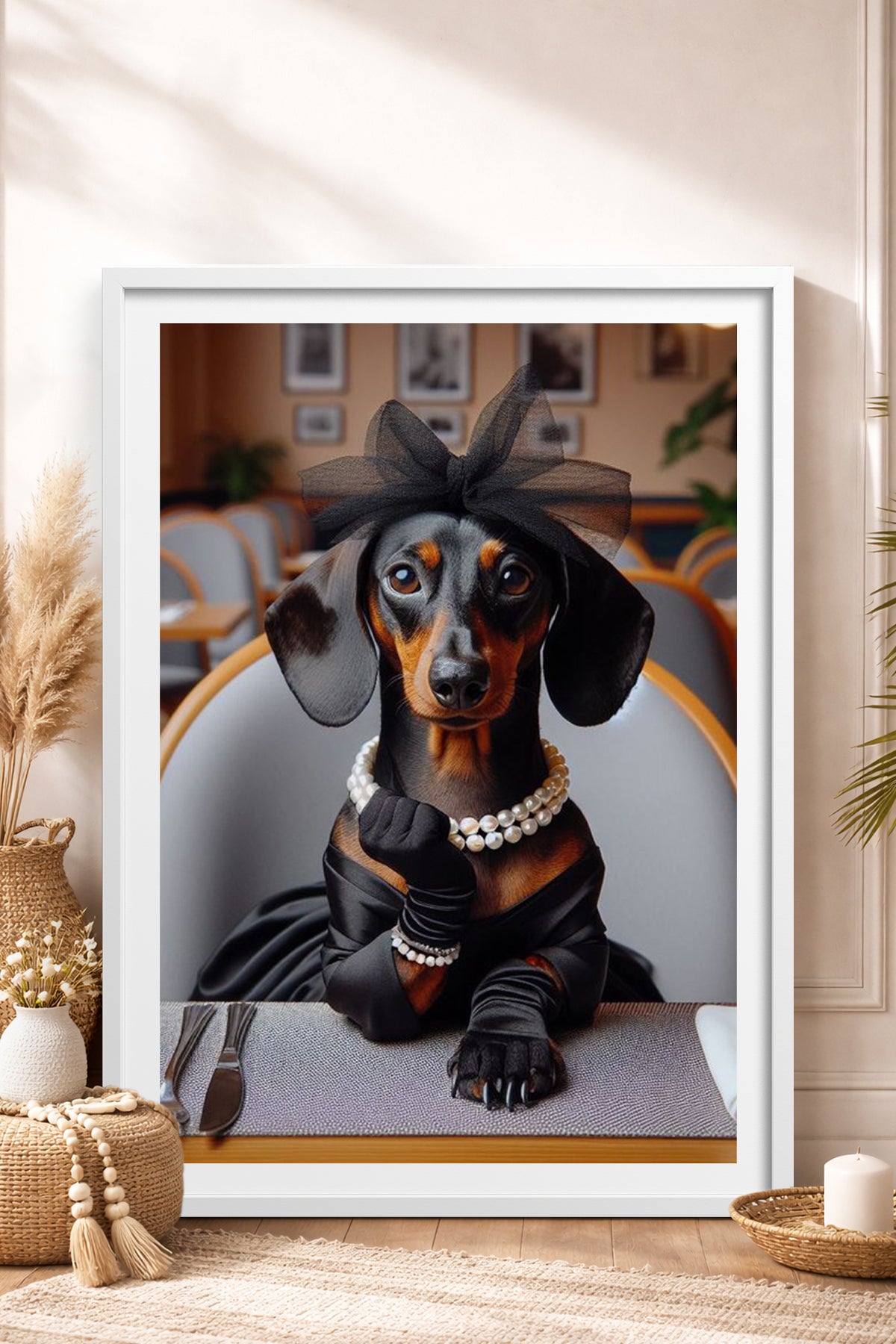 HOMEPACK Ahşap Çerçeveli Tablo Çerçeveli Poster Sanatsal Modern Duvar Dekoru TK-989
