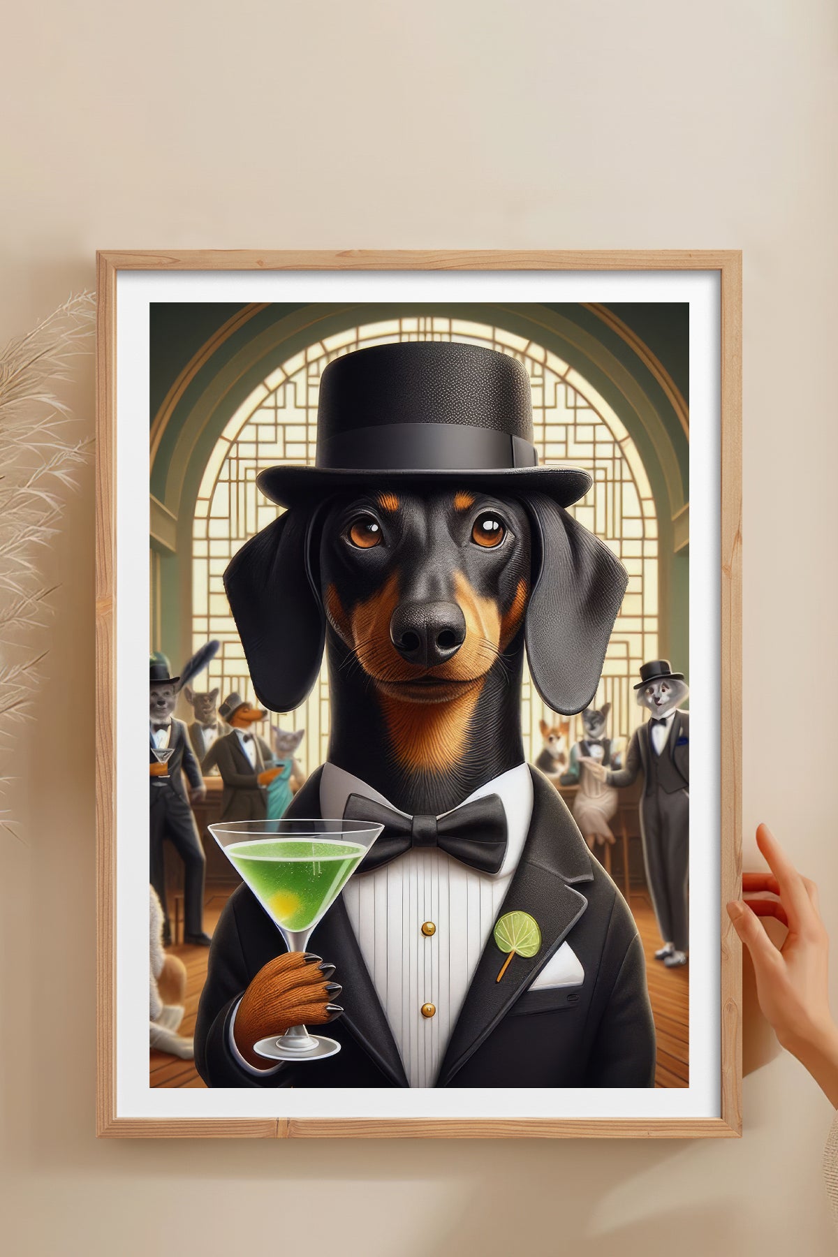 HOMEPACK Ahşap Çerçeveli Tablo Çerçeveli Poster Sanatsal Modern Duvar Dekoru TK-990