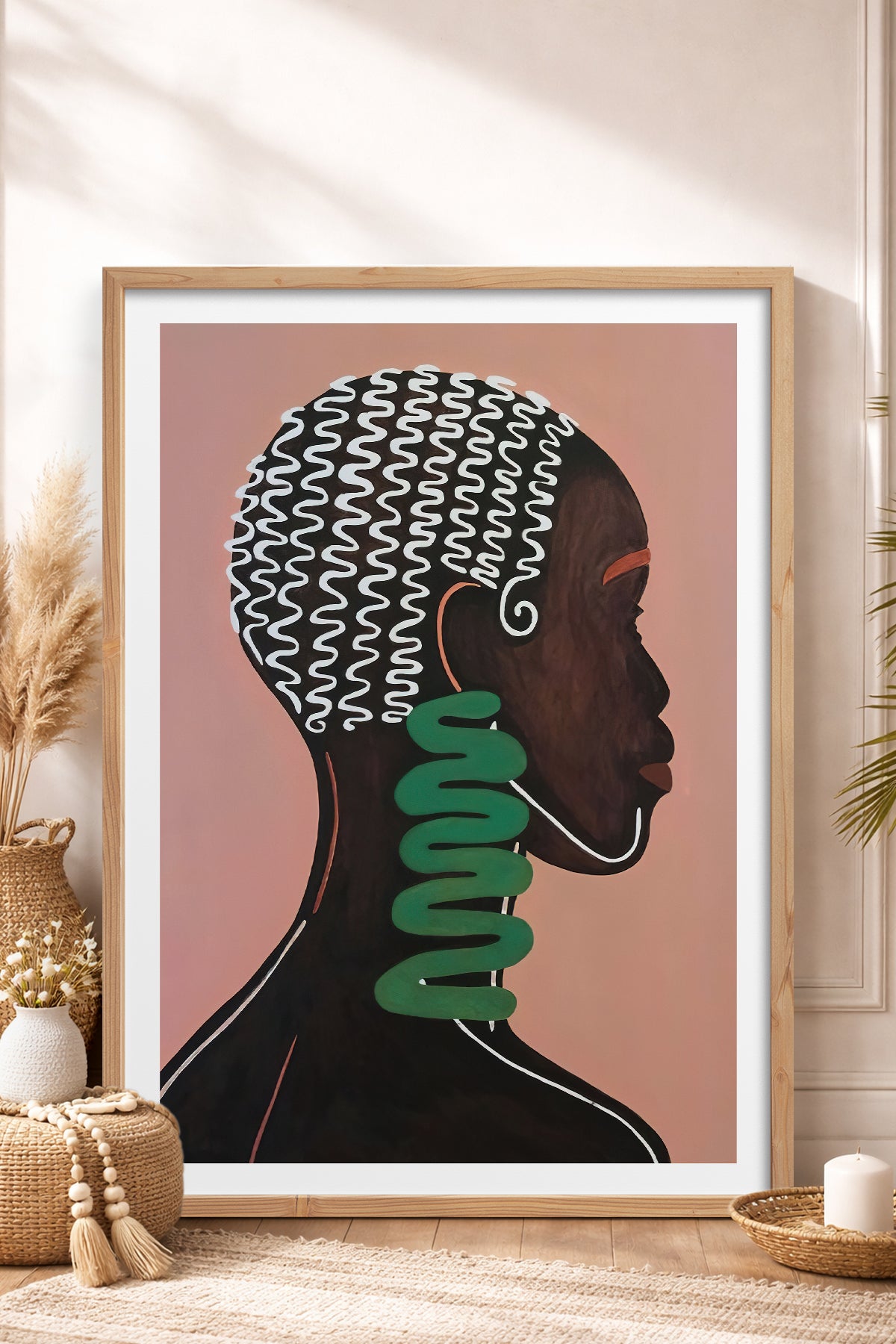 HOMEPACK Ahşap Çerçeveli Tablo Çerçeveli Poster Sanatsal Modern Duvar Dekoru TK-992