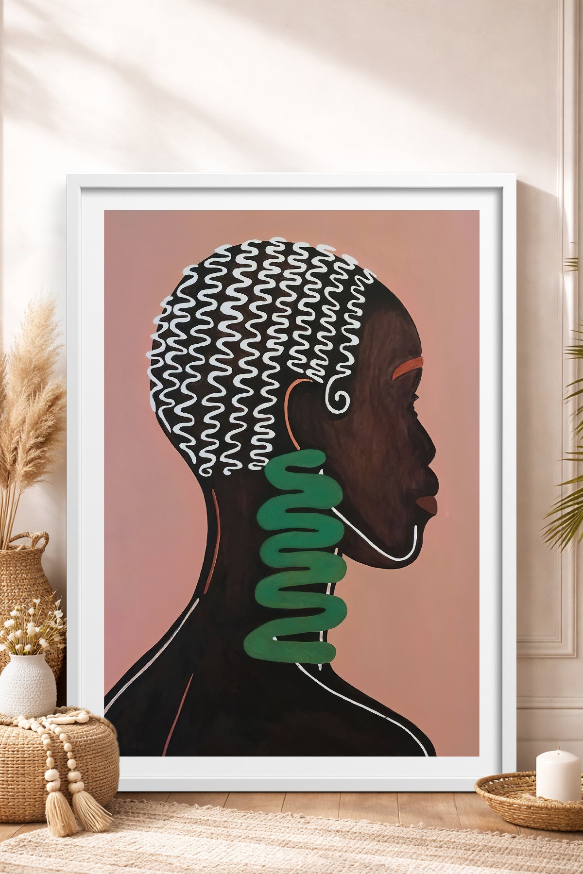 HOMEPACK Ahşap Çerçeveli Tablo Çerçeveli Poster Sanatsal Modern Duvar Dekoru TK-992