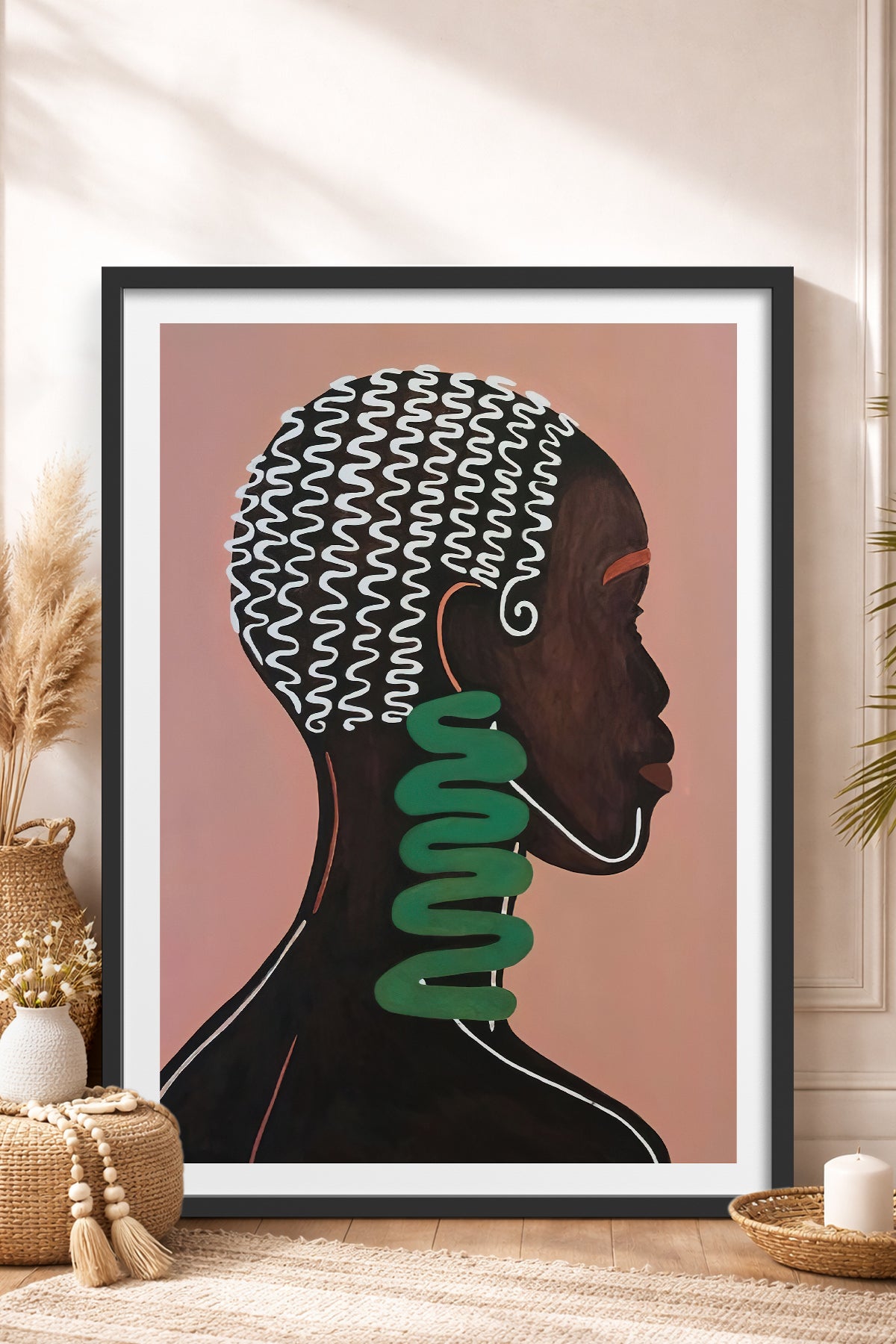 HOMEPACK Ahşap Çerçeveli Tablo Çerçeveli Poster Sanatsal Modern Duvar Dekoru TK-992