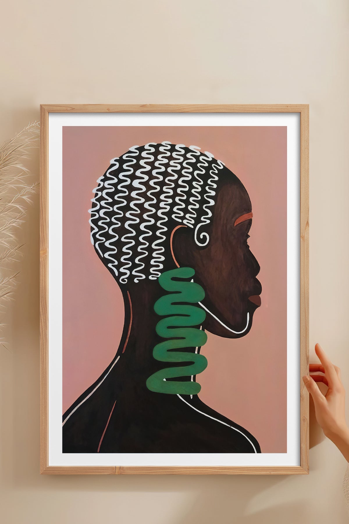 HOMEPACK Ahşap Çerçeveli Tablo Çerçeveli Poster Sanatsal Modern Duvar Dekoru TK-992