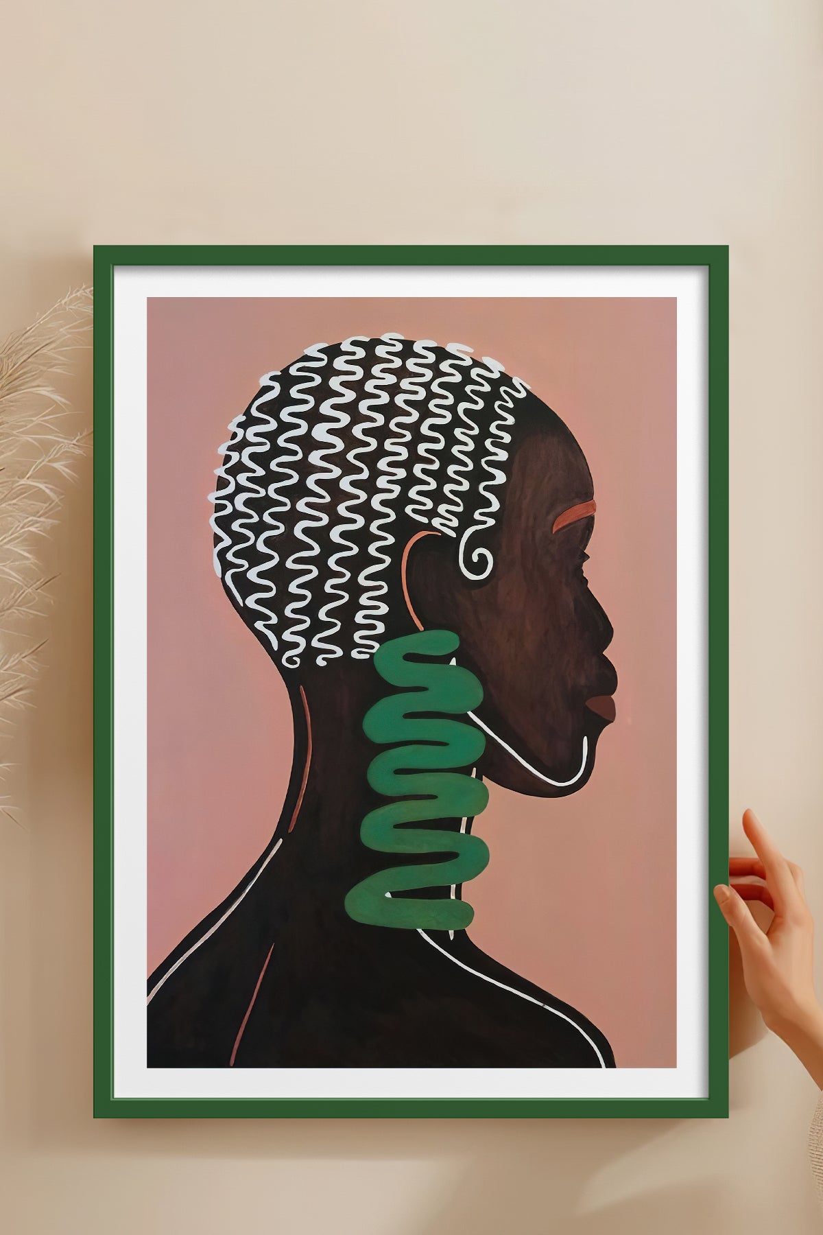 HOMEPACK Ahşap Çerçeveli Tablo Çerçeveli Poster Sanatsal Modern Duvar Dekoru TK-992