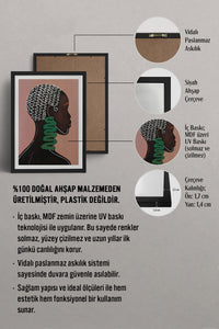HOMEPACK Ahşap Çerçeveli Tablo Çerçeveli Poster Sanatsal Modern Duvar Dekoru TK-992