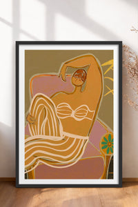 HOMEPACK Ahşap Çerçeveli Tablo Çerçeveli Poster Sanatsal Modern Duvar Dekoru TK-993