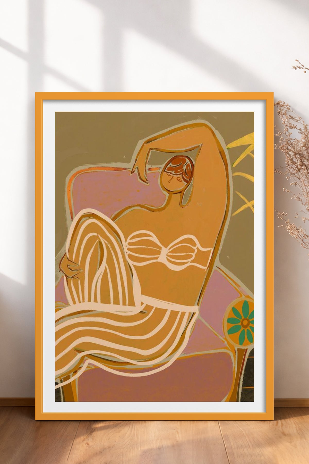 HOMEPACK Ahşap Çerçeveli Tablo Çerçeveli Poster Sanatsal Modern Duvar Dekoru TK-993