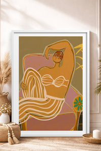 HOMEPACK Ahşap Çerçeveli Tablo Çerçeveli Poster Sanatsal Modern Duvar Dekoru TK-993