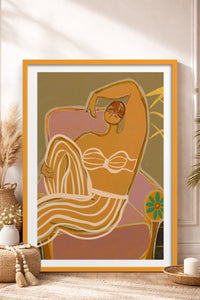 HOMEPACK Ahşap Çerçeveli Tablo Çerçeveli Poster Sanatsal Modern Duvar Dekoru TK-993