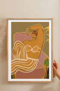 HOMEPACK Ahşap Çerçeveli Tablo Çerçeveli Poster Sanatsal Modern Duvar Dekoru TK-993