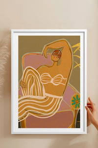 HOMEPACK Ahşap Çerçeveli Tablo Çerçeveli Poster Sanatsal Modern Duvar Dekoru TK-993