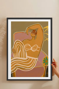 HOMEPACK Ahşap Çerçeveli Tablo Çerçeveli Poster Sanatsal Modern Duvar Dekoru TK-993