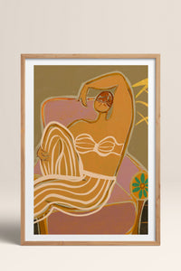 HOMEPACK Ahşap Çerçeveli Tablo Çerçeveli Poster Sanatsal Modern Duvar Dekoru TK-993