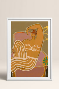 HOMEPACK Ahşap Çerçeveli Tablo Çerçeveli Poster Sanatsal Modern Duvar Dekoru TK-993