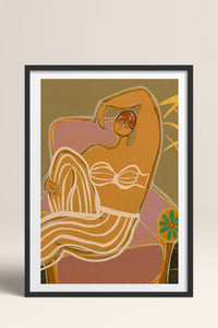 HOMEPACK Ahşap Çerçeveli Tablo Çerçeveli Poster Sanatsal Modern Duvar Dekoru TK-993