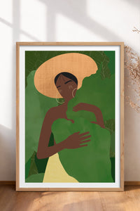 HOMEPACK Ahşap Çerçeveli Tablo Çerçeveli Poster Sanatsal Modern Duvar Dekoru TK-994