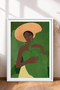HOMEPACK Ahşap Çerçeveli Tablo Çerçeveli Poster Sanatsal Modern Duvar Dekoru TK-994