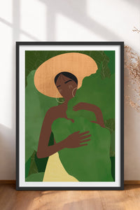 HOMEPACK Ahşap Çerçeveli Tablo Çerçeveli Poster Sanatsal Modern Duvar Dekoru TK-994