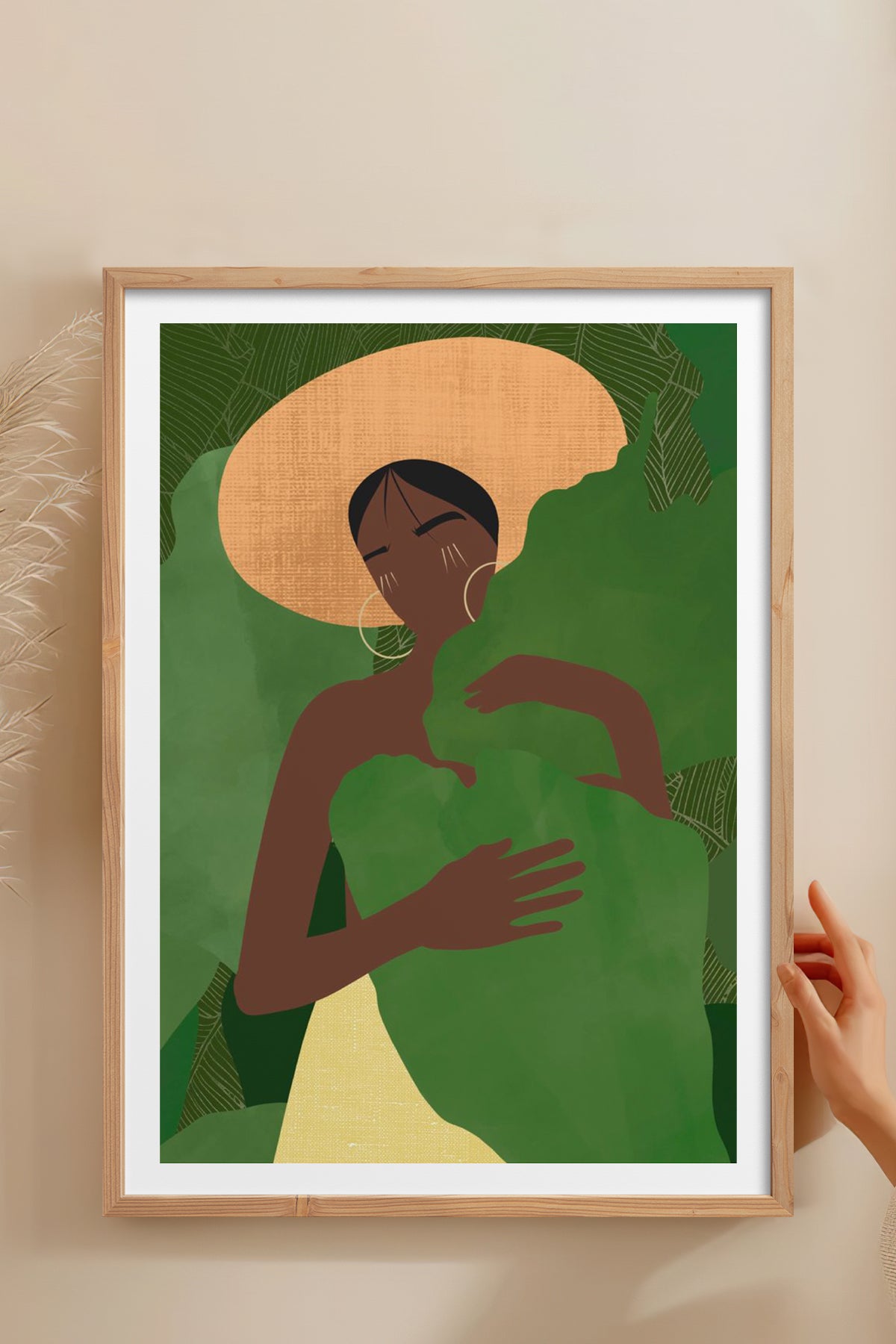 HOMEPACK Ahşap Çerçeveli Tablo Çerçeveli Poster Sanatsal Modern Duvar Dekoru TK-994