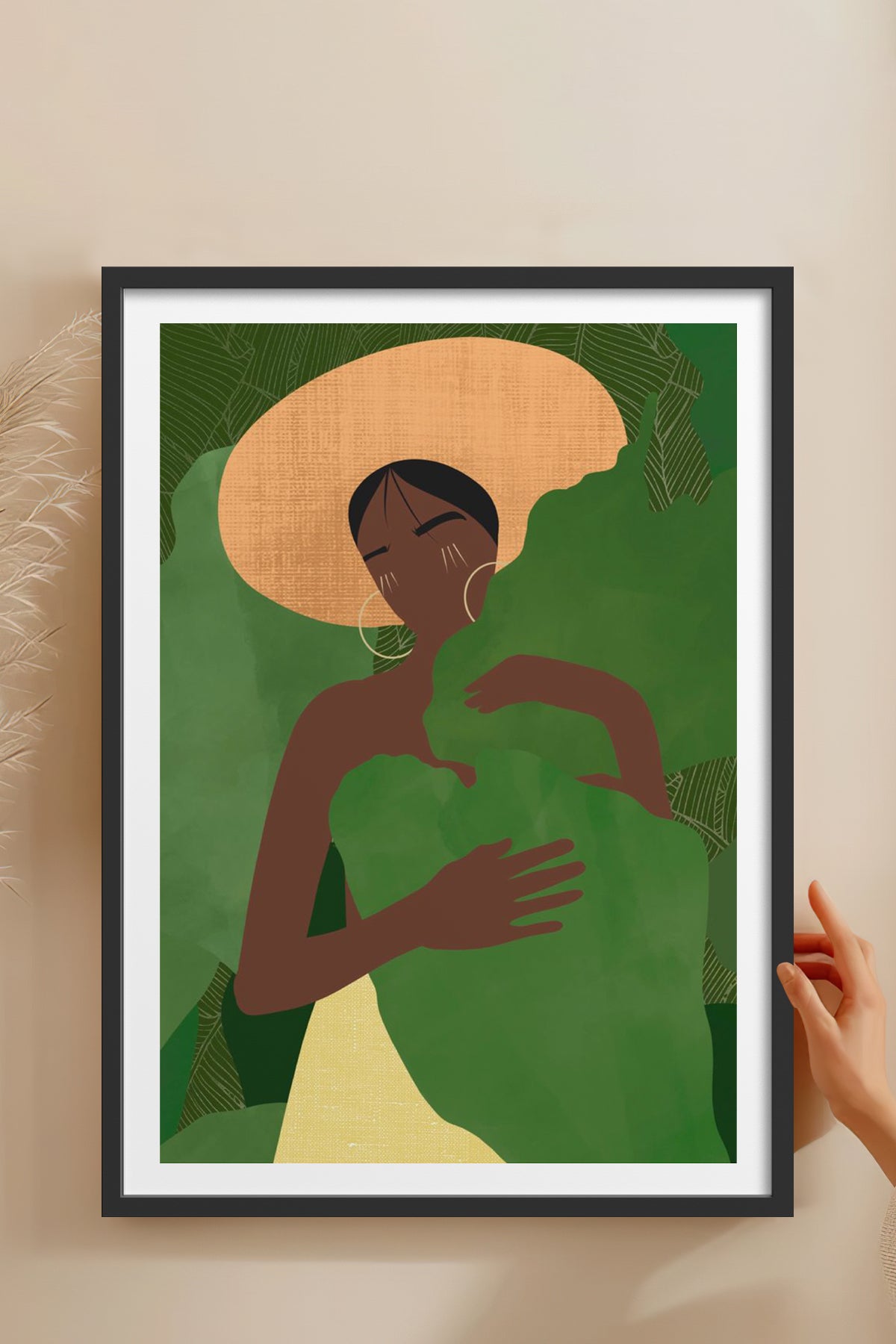 HOMEPACK Ahşap Çerçeveli Tablo Çerçeveli Poster Sanatsal Modern Duvar Dekoru TK-994