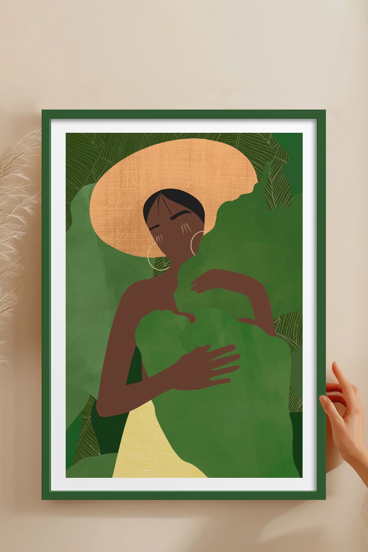 HOMEPACK Ahşap Çerçeveli Tablo Çerçeveli Poster Sanatsal Modern Duvar Dekoru TK-994