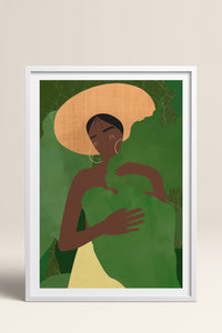 HOMEPACK Ahşap Çerçeveli Tablo Çerçeveli Poster Sanatsal Modern Duvar Dekoru TK-994