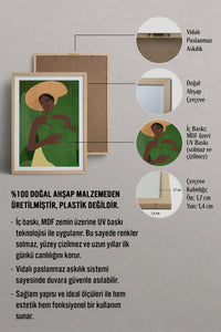 HOMEPACK Ahşap Çerçeveli Tablo Çerçeveli Poster Sanatsal Modern Duvar Dekoru TK-994