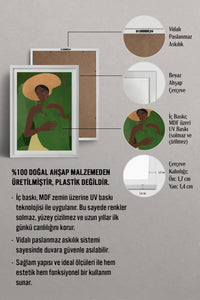 HOMEPACK Ahşap Çerçeveli Tablo Çerçeveli Poster Sanatsal Modern Duvar Dekoru TK-994