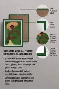 HOMEPACK Ahşap Çerçeveli Tablo Çerçeveli Poster Sanatsal Modern Duvar Dekoru TK-994