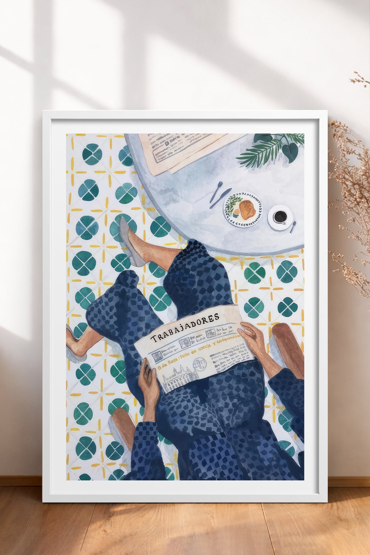 HOMEPACK Ahşap Çerçeveli Tablo Çerçeveli Poster Sanatsal Modern Duvar Dekoru TK-995